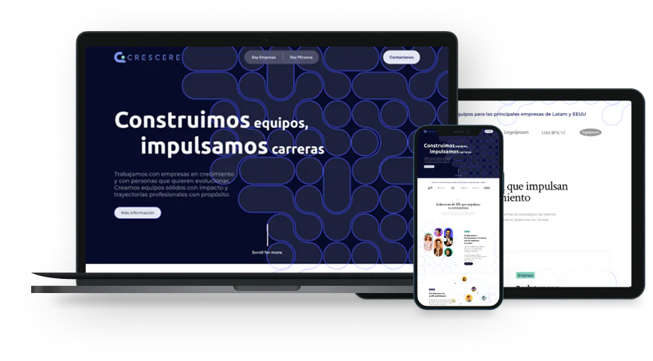 Plataforma Crescere HR en múltiples dispositivos